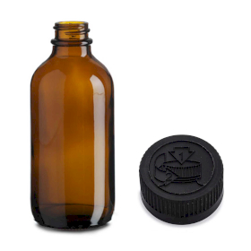 30x 500ml Boston-Flasche aus bernsteinfarbenem Glas mit kindersicherem schwarzem Kunststoffverschluss