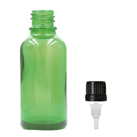 70x 100 ml Tropfflasche aus grünem Glas mit Tropfverschluss