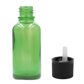 70x 100 ml Tropfflasche aus grünem Glas mit kindersicherem Tropfverschluss