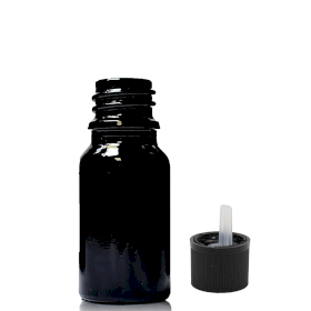 192x 10ml Schwarze Tropfflasche aus Glas mit kindersicherem Tropfverschluss