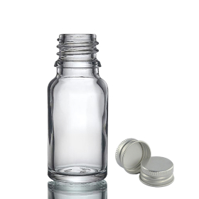 192x 10 ml Tropfflasche aus Klarglas mit Aluminiumkappe