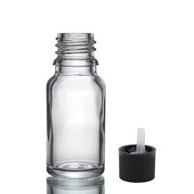 192x 10 ml Tropfflasche aus Klarglas mit kindersicherem Tropfverschluss