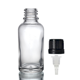 110x 30 ml Tropfflasche aus Klarglas mit Tropfverschluss