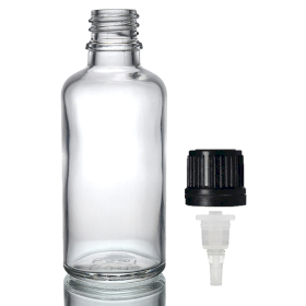 168x 100 ml Tropfflasche aus klarem Glas mit Tropfverschluss