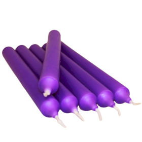 100x Lila Tafelkerzen