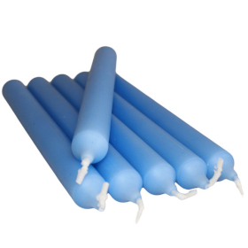 100x Pollarblaue Tafelkerzen