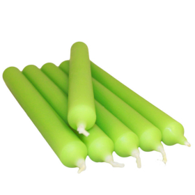 100x Limettengrüne Tafelkerzen