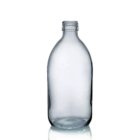 48x 250 ml Medizinflasche aus rauchgrauem Glas – ohne Verschluss
