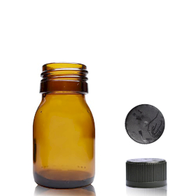 110x 30 ml Medizinflasche aus Braunglas mit kindersicherem Verschluss