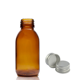 70x 100 ml Medizinflasche aus Braunglas mit Aluminiumverschluss