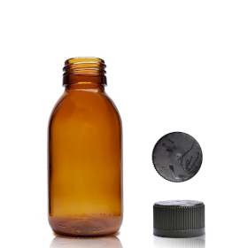 70x 100 ml Medizinflasche aus Braunglas mit kindersicherem Verschluss