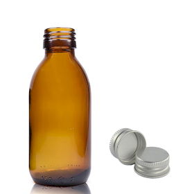 70x 150 ml Medizinflasche aus Braunglas mit Aluminiumverschluss