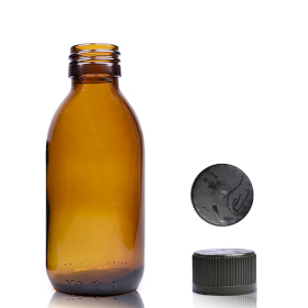 70x 150 ml Medizinflasche aus Braunglas mit kindersicherem Verschluss