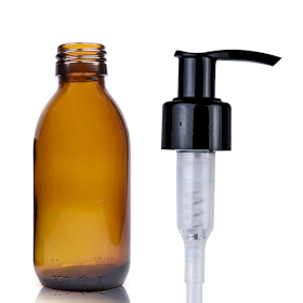70x 150 ml Medizinflasche aus Braunglas mit Lotionpumpe