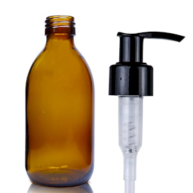 54x 250 ml Medizinflasche aus Braunglas mit Lotionpumpe