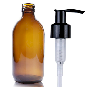 40x 300 ml Medizinflasche aus Braunglas mit Lotionpumpe