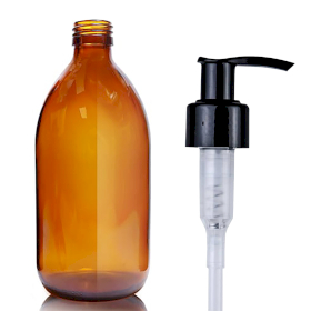 30x 500 ml Medizinflasche aus Braunglas mit Lotionpumpe