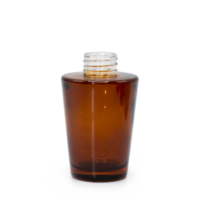 6x 100 ml Vase mit Rattanstäbchen-Diffusor (28 mm Hals) – Bernstein