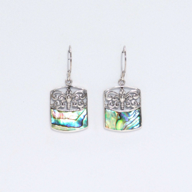 Muschel & Silber Ohrringe - Libelle - Abalone