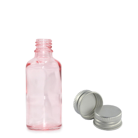 160x 10ml Tropfflasche aus rosa Glas mit Aluminiumkappe