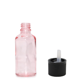 160x 10ml Tropfflasche aus rosa Glas mit kindersicherer Tropfkappe