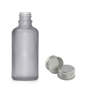 264x 50ml Mattgraue Glas-Tropfflasche mit Aluminiumkappe