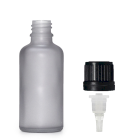 264x 50ml Mattgraue Glas-Tropfflasche mit Tropferkappe