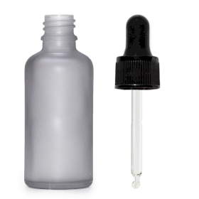 168x 100ml Mattgraue Glas-Tropfflasche mit schwarzer Pipette