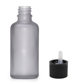 168x 100ml Mattgraue Glas-Tropfflasche mit kindersicherer Tropfkappe