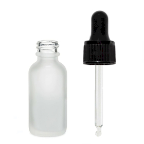 160x 10ml Frosted White Glass Dropper Flasche mit schwarzer Pipette