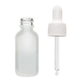 384x 30ml Frosted White Glass Dropper Flasche mit weißer Pipette