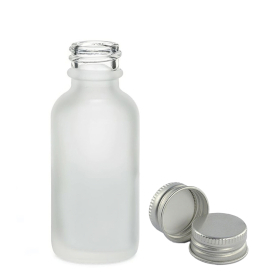 264x 50ml Frosted White Glass Dropper Flasche mit Aluminiumkappe