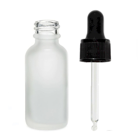 264x 50ml Frosted White Glass Dropper Flasche mit schwarzer Pipette