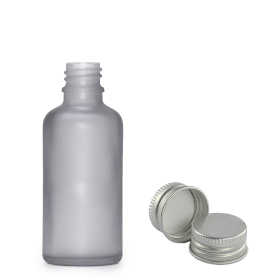 330x 30ml Mattgraue Glas-Tropfflasche  mit Aluminiumkappe