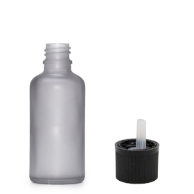 330x 30ml Mattgraue Glas-Tropfflasche mit kindersicherer Tropfkappe