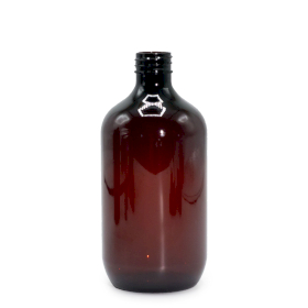 10x 500 ml bernsteinfarbene Boston-Flasche aus Kunststoff – ohne Deckel