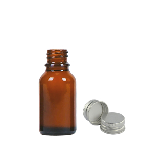 156x 15 ml Tropfflasche aus Braunglas mit Aluminiumkappe