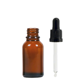 156x 15 ml Tropfflasche aus Braunglas mit schwarzer Pipette