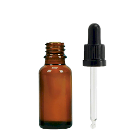 156x 20 ml Tropfflasche aus Braunglas mit schwarzer Pipette