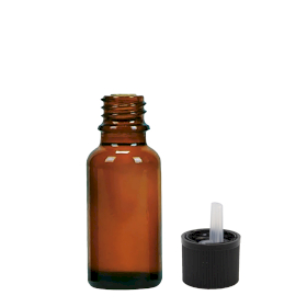 156x 20 ml Braunglas-Tropfflasche mit kindersicherem Verschluss