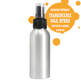 6x Premium Raumsprays - 100ml- Gold, Weihrauch & Myrrhe - ohne Etikett