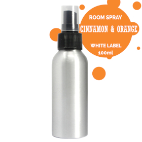 6x Premium Raumsprays - 100ml - Zimt & Orange -ohne Etikett