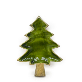 2x Verloren im Wald-  Emaillierte Baum-Holzschale - 25x19cm