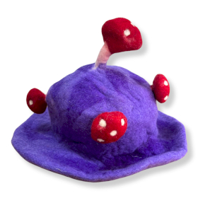 Filzhut mit Pilzmotiv  - Dreamy Purple Haze