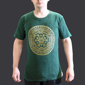 Stone Washed T-Shirt - Chakra - Grün- S