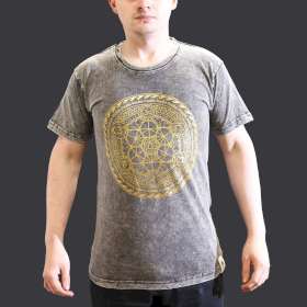 Stone Washed T-Shirt – Chakra – Dunkelgrau-S