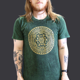 Stone Washed T-Shirt  - Chakra - Grün - L
