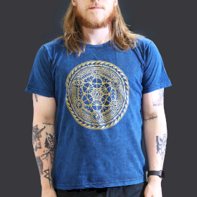 Stone Washed T-Shirt  - Chakra - Blau - L