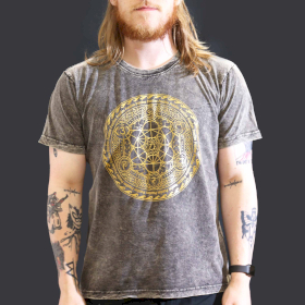Stone Washed T-Shirt - Chakra - Dunkelgrau-L