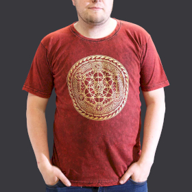 Stone Washed T-Shirt – Chakra – Kastanienbraun – XL